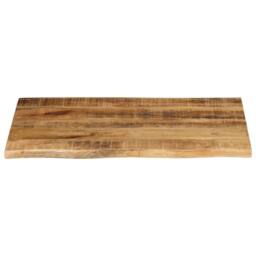 Berkfield Home Table Top 70x60x2.5 cm Live Edge Solid Wood Rough Mango in Brown - thumbnail 3