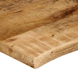 Berkfield Home Table Top 70x60x2.5 cm Live Edge Solid Wood Rough Mango in Brown - thumbnail 6