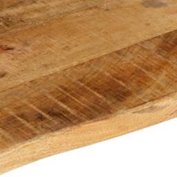Berkfield Home Table Top 70x60x2.5 cm Live Edge Solid Wood Rough Mango in Brown - thumbnail 7