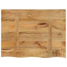 Berkfield Home Table Top 70x60x2.5 cm Live Edge Solid Wood Rough Mango in Brown - thumbnail 5