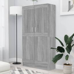 Berkfield Home Book Cabinet Grey Sonoma 82.5x30.5x150 cm Engineered Wood - thumbnail 2