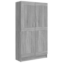 Berkfield Home Book Cabinet Grey Sonoma 82.5x30.5x150 cm Engineered Wood - thumbnail 1