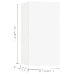 Berkfield Home 4 Piece TV Cabinet Set White Engineered Wood - thumbnail 8