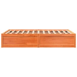 Berkfield Home Bed Frame without Mattress Wax Brown 135x190 cm Double Solid Wood Pine - thumbnail 5