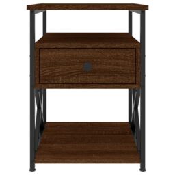 Berkfield Home Bedside Cabinets 2 pcs Brown Oak 40x42x55 cm Engineered Wood - Size: 40 x 42 x 55 cm - thumbnail 6