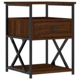 Berkfield Home Bedside Cabinets 2 pcs Brown Oak 40x42x55 cm Engineered Wood - Size: 40 x 42 x 55 cm - thumbnail 5