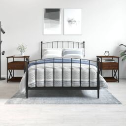 Berkfield Home Bedside Cabinets 2 pcs Brown Oak 40x42x55 cm Engineered Wood - Size: 40 x 42 x 55 cm - thumbnail 1