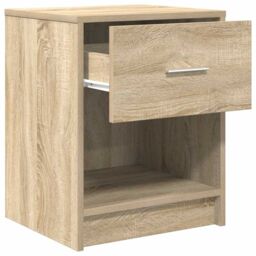 Berkfield Home Bedside Cabinets 2 pcs with Drawer Sonoma Oak 40x34x50 cm in Grey - Size: 40 x 34 x 50 cm - thumbnail 5