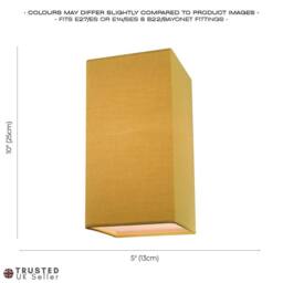 Happy Homewares Contemporary & Stylish Linen Fabric Lamp Shade in Mustard - Size: 6 inches - thumbnail 6