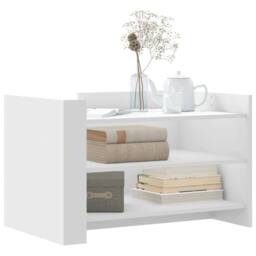 Berkfield Home Coffee Table White 80x50x50 cm Engineered Wood - Size: 80 x 50 x 50 cm - thumbnail 3