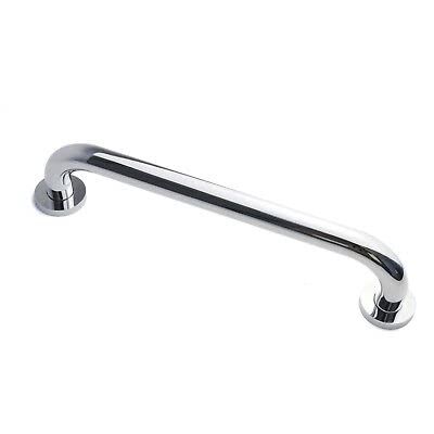 Nes Home 380mm Wall Mounted Chrome Straight Grab Bar Brass in Silver - image 1