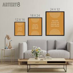 "Artery8 This Home Is Built On Sarcasm & Dark Humour Canvas Wall Art Print in Brown - Size: W12"" x H16""" - thumbnail 4