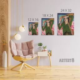 "Artery8 Woman in the Green Blouse Kirchner Canvas Wall Art Print - Size: W18"" x H24""" - thumbnail 4