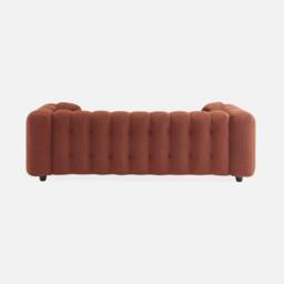 sweeek 3-seater Sofa Upholstered In Textured Boucle Fabric in Terracotta - thumbnail 3