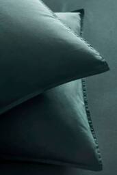 Appletree 'Cassia' 100% Natural Cotton Duvet Cover Set in Teal - Size: Single - thumbnail 3