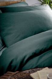 Appletree 'Cassia' 100% Natural Cotton Duvet Cover Set in Teal - Size: Single - thumbnail 2