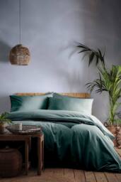 Appletree 'Cassia' 100% Natural Cotton Duvet Cover Set in Teal - Size: Single