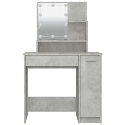 Berkfield Home Dressing Table with LED Concrete Grey 86.5x35x136 cm - thumbnail 5