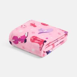 OHS Cowboy Print Flannel Fleece Throw Blanket Soft Bedspread in Pink - Size: 125 cm x 150 cm - thumbnail 3