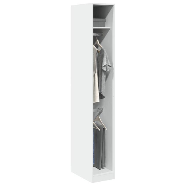 Berkfield Home Wardrobe White 30x50x200 cm Engineered Wood - Size: 30 x 50 x 200 cm - image 1