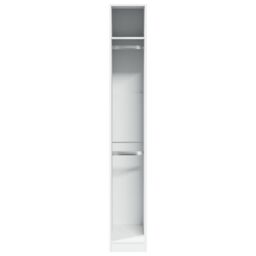 Berkfield Home Wardrobe White 30x50x200 cm Engineered Wood - Size: 30 x 50 x 200 cm - thumbnail 4