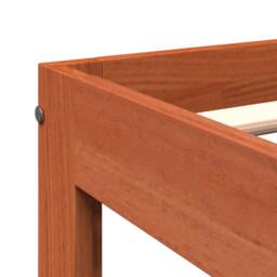 Berkfield Home Bed Frame without Mattress Wax Brown 140x190 cm Solid Wood Pine - thumbnail 7