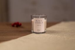 Marco Paul Glass Black Vanilla Jar Candle Strong Scented Candle Home Fragrance in Beige - thumbnail 3