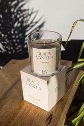 Marco Paul Glass Black Vanilla Jar Candle Strong Scented Candle Home Fragrance in Beige - thumbnail 2