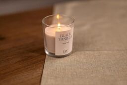 Marco Paul Glass Black Vanilla Jar Candle Strong Scented Candle Home Fragrance in Beige - thumbnail 4