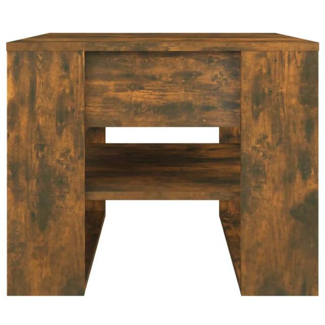 Berkfield Home Decorative Coffee Table Smoked Oak 55.5x55x45 cm Engineered Wood in Brown - image 1