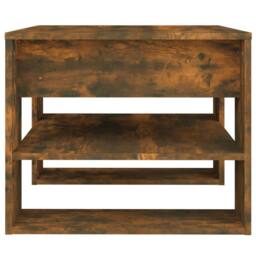 Berkfield Home Decorative Coffee Table Smoked Oak 55.5x55x45 cm Engineered Wood in Brown - thumbnail 4
