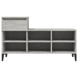 Berkfield Home Shoe Cabinet Concrete Grey 102x36x60 cm Engineered Wood - Size: 102 x 36 x 60 cm - thumbnail 6