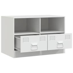 Berkfield Home TV Cabinets 2 pcs White 67x39x44 cm Steel - Size: 67 x 39 x 44 cm - thumbnail 6
