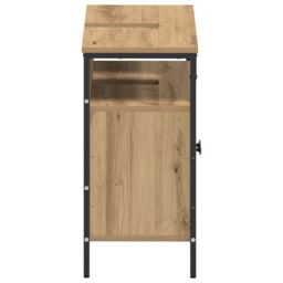 Berkfield Home Bathroom Sink Cabinet Artisan Oak 80x30x60 cm Engineered Wood in Brown - Size: 80 x 30 x 60 cm - thumbnail 7