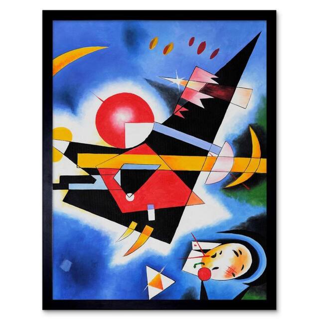 "Artery8 Im Blau Blue By Wassily Kandinsky Home Decor 12x16"" Framed Art Print - Size: W12"" x H16""" - image 1