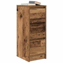 Berkfield Home Sideboard Old Wood 29.5x34x76 cm Engineered Wood in Brown - thumbnail 4