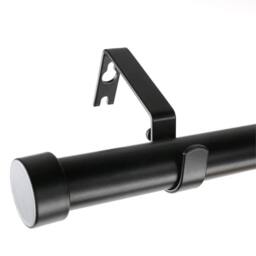Kelvenix 18-45 inch Extendable Eyelet Metal Curtain Pole Rail in Black - thumbnail 5