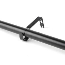 Kelvenix 18-45 inch Extendable Eyelet Metal Curtain Pole Rail in Black - thumbnail 3