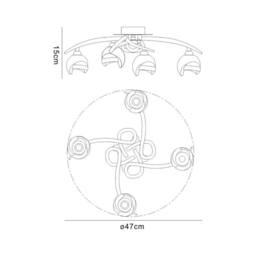 Netlighting Fragma Semi Flush Ceiling 4 Light G9 Black Chrome - thumbnail 2