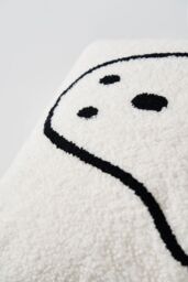 BHS Halloween Ghost Tufted Cushion in White - Size: 43 cm x 43 cm - thumbnail 2