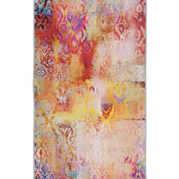 Wyld and Coco Multicolour Abstract Area Rug Polyester Anti Slip Backing - Size: 80 cm x 150 cm - thumbnail 2