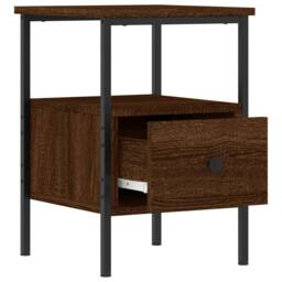 Berkfield Home Durable Bedside Cabinet Brown Oak 34x36x50 cm Engineered Wood - Size: 34 x 36 x 50 cm - thumbnail 5