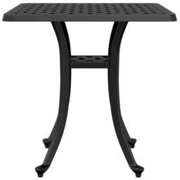 Berkfield Home Garden Table Black 53x53x53 cm Cast Aluminium - Size: 53 x 53 x 53 cm - thumbnail 6