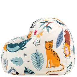 icon Kids Printed Safari Childrens Bean Bag Armchair in Light Blue - Size: Medium - thumbnail 5