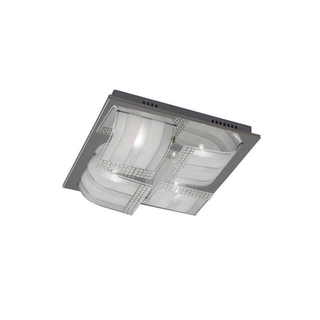 Netlighting Charis Flush Ceiling Large 4 Light Polished Chrome Glass Crystal in Grey - image 1