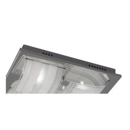 Netlighting Charis Flush Ceiling Large 4 Light Polished Chrome Glass Crystal in Grey - thumbnail 4