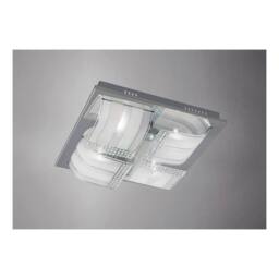 Netlighting Charis Flush Ceiling Large 4 Light Polished Chrome Glass Crystal in Grey - thumbnail 2