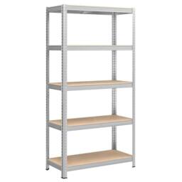 Kelvenix 5 Tier Racking Shelf Heavy Duty Garage Shelving in Silver - Size: 10000mm x 520mm - thumbnail 5
