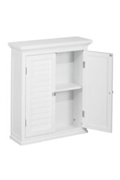 Teamson Home Bathroom White Wooden Double Door Wall Cabinet - thumbnail 5