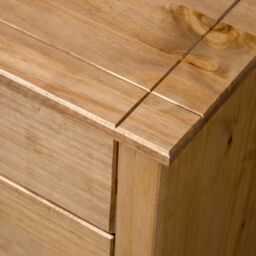 Berkfield Home Side Cabinet 80x40x73 cm Pine Panama Range in Brown - Size: 80 x 40 x 73 cm - thumbnail 5